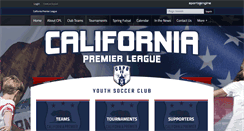 Desktop Screenshot of californiapremierleague.org