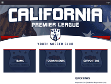 Tablet Screenshot of californiapremierleague.org